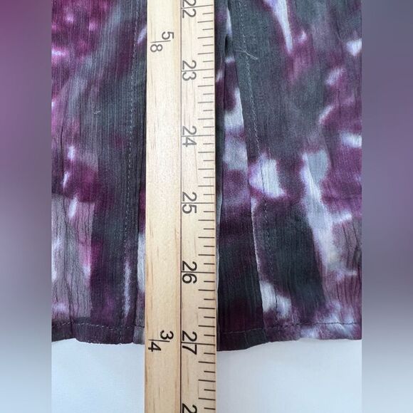 Frank Walder Shifon Floral Print Blouse Tunic Button up size XL - Picture 7 of 9